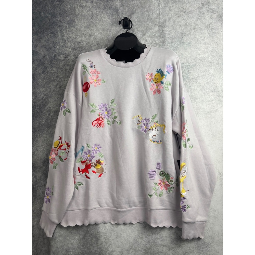 Disney by Her Universe Exclusive Princess Sidekicks Floral Sweatshirt  Sz 2 NWT